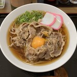 そば処 弥七 - 肉玉そば1.5玉