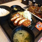 松のや - 超厚切りリブロースかつ定食、ライス大盛
