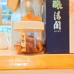 お料理ひろせ - カウンター席目の前に・・・。