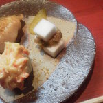 食楽 板垣 - かぶらの白さにわさび菜入りのもろみがピリッとしてました。