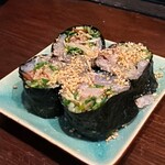 くまもと酒場池田屋 - 鯵の薬味のり巻き　ハーフ　330円