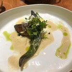 ル スプートニク - 万願寺唐辛子 ナス グリーンカレー風のソース