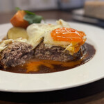 洋食コノヨシ - ハンバーグ断面
