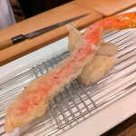 ズワイガニ、長芋。