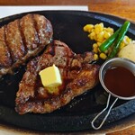 ジャンジャン - ハンバーグ200㌘サーロ100㌘。