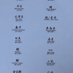 鮨 なんば - 本日の握りメニュー表