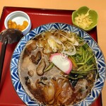十割そば 利府庵 - 牡蠣セリそば