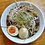 虎一番 - もやし胡椒ラーメン+煮たまご