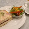 珈琲館 - たっぷり玉子のハムチーズトーストサンドのモーニングセット(税込790円)
①たっぷり玉子のハムチーズトーストサンド②ミニサラダ
お飲み物《セットドリンク》①HOT珈琲(サイフォン式)