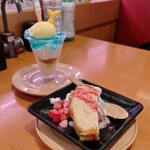 スシロー - おさかなパフェ〜ゆず味仕立て〜　　北海道ミルクレープメルバ