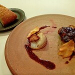 リストランテ シエロ - 鱈白子ムニャイア 発酵ブルーベリー 柿酢