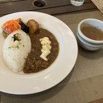 nakameguro SLOW TABLE - 欧風キーマカレー〜ラクレットチーズソースかけ〜のランチセット@1,500円