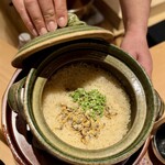 和 のぎ - 浅利と実山椒の土鍋ご飯