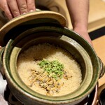 和 のぎ - 浅利と実山椒の土鍋ご飯