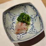 和 のぎ - 菜の花辛子したしと鯛昆布〆