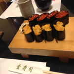 金寿司 - ウニ、イクラ