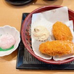 グルメ回転寿司　鈴木水産 - ランチ カキフライ デザート