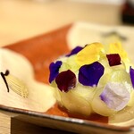 赤坂夜舟 - ◉旬果実のブッラータ　　¥1,800-