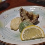 癒しの宿 鷹勝 - 野菜天ぷら　椎茸、カブ、芽キャベツ