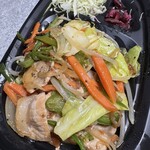 銀の海苔弁 - 野菜盛り