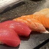 KINKA sushi bar izakaya - 本鮪赤身、サーモン、生ホタテ