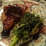 鶴に橘 - フォアグラと大根ステーキ カカオソース