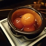 鶴に橘 - すっぽんの卵の醤油付け