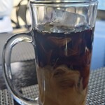 れんが屋 - アイスコーヒー(ミルク入れた後）