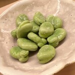 割烹 白鷹 - 茹でたての空豆