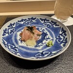 あま木 - ◆舞鶴 メジ鮪漬け 
      山葵山かけ 海苔載せ