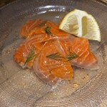 ISO - 白老町森田森田養鱒場サーモンカルパッチョ　¥1100