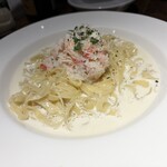 ISO - ズワイ蟹クリームパスタ　¥2800
