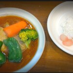 アジャンタインドカリ店 - とりハーフ(￥1250)、ごはん小　100g