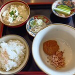 レストラン首里杜 - 王朝みそおぼろ豆腐セット(かちゅー湯)