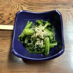 ゑび車 - お通しのほうれん草お浸し