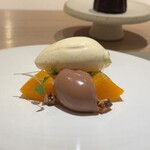 arbreims - せとか、焙じ茶のムース、生姜とバニラのアイス