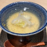 寿司つばさ - 茶碗蒸し(うるい、鱈の白子)