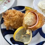 辰巳軒 - ハムカツ（ロースのポテサラ巻きフライ）200円