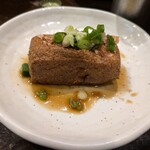 粉ひで - お通しの揚げ豆腐は健在。