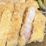 おじさんと日本酒 - 芳寿豚のとんかつ