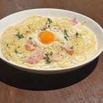 淡路生麺 出汁スープパスタ専門店 パスタマン 麺男 - 出汁カルボナーラ