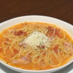 淡路生麺 出汁スープパスタ専門店 パスタマン 麺男 - ベーコントマトとクリームパスタ