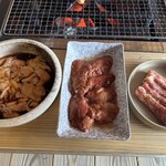 ろばたやき山ろく - 皮、レバー、せせり