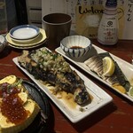 極楽酒場 げんてん - なす餃子、炙り〆鯖