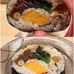 鮨 陸 - 太巻き（穴子、たまご、干瓢、牛蒡、三つ葉）