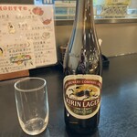 炭火活烹三是 - 瓶ビールキリンラガービール