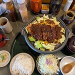 楽一楽座 桶狭間店 - 鉄板みそロースかつ定食