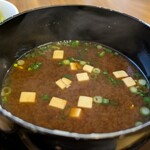 超天丼 虎之介 - ・セットの赤出汁
