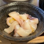 超天丼 虎之介 - ・セットのイカの塩辛、ひらお的な