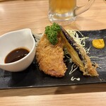 酒楽 ら・せらん - ハムカツと茄子フライ